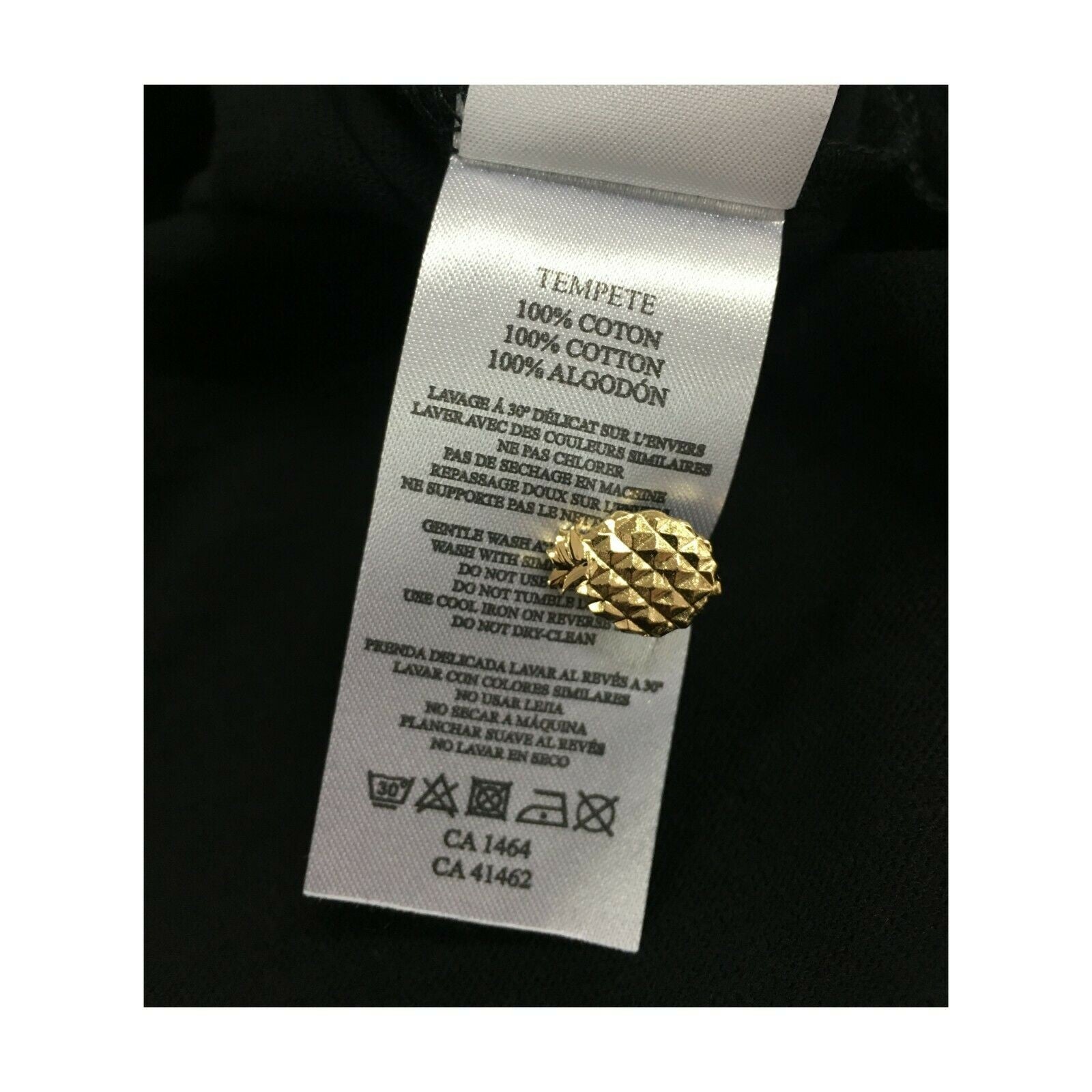 DES PETITS HAUTS T-shirt donna nero con bottoni dietro mod TEMPETE 100% cotone