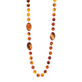 Sodini Collana Lunga Vieste Ambra e Oro con Boule ed Elementi Ovali Vieste 852288D