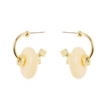 Sodini Orecchini Vieste 852303K Avorio e Oro a Cerchio con Bonbon, Anellini e Boule