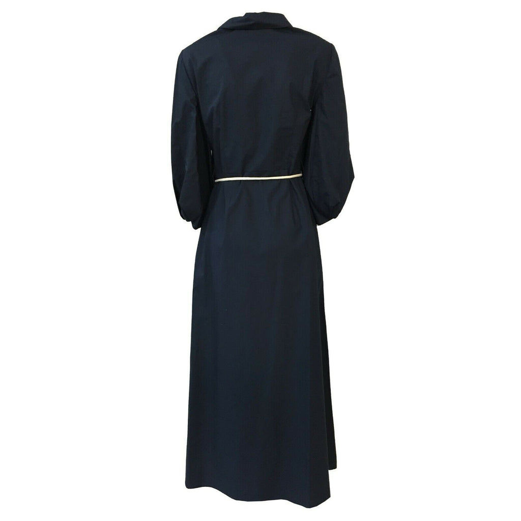 ETICI abito donna blu manica 3/4 a palloncino zip laterale A2/9560/LF MADE ITALY