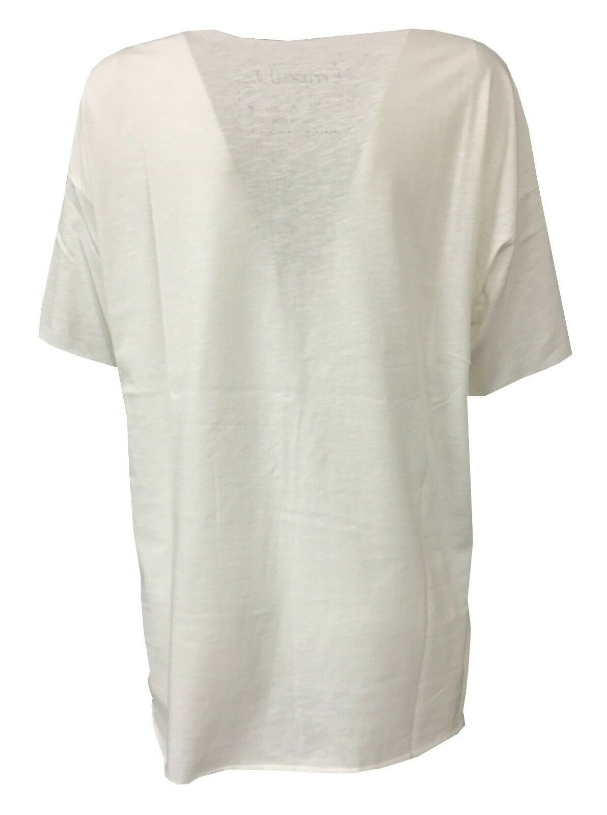 EMPATHIE T-shirt donna panna mezza manica mod 2001 100% cotone MADE IN ITALY