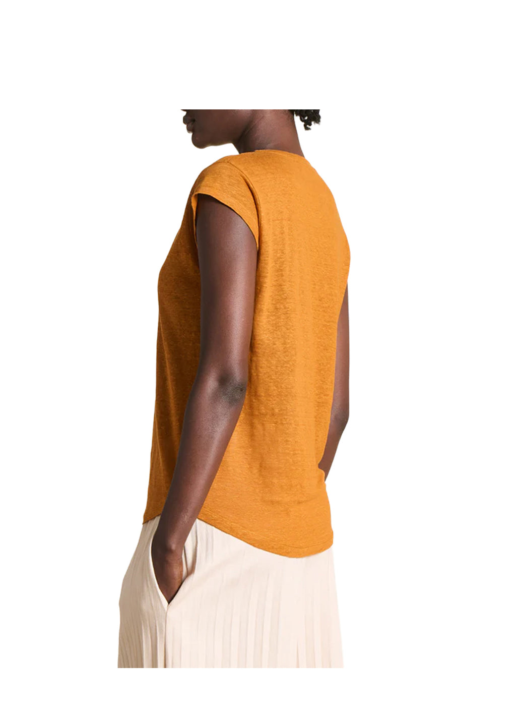 LA FEE MARABOUTEE TS-DAVIA T-Shirt Donna Lino Scollo V