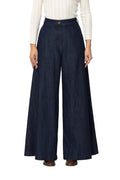 LA FEE MARABOUTEE Jeans Donna Vita Alta Gamba Larga ELOCO Made in Italy