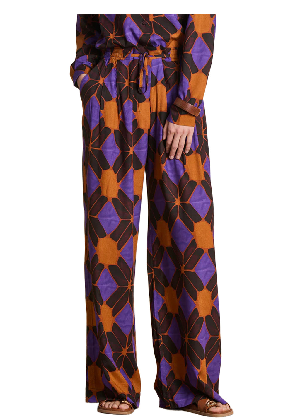 LA FEE MARABOUTEE PA-FECAMP-V Pantalone Donna Largo Fantasia