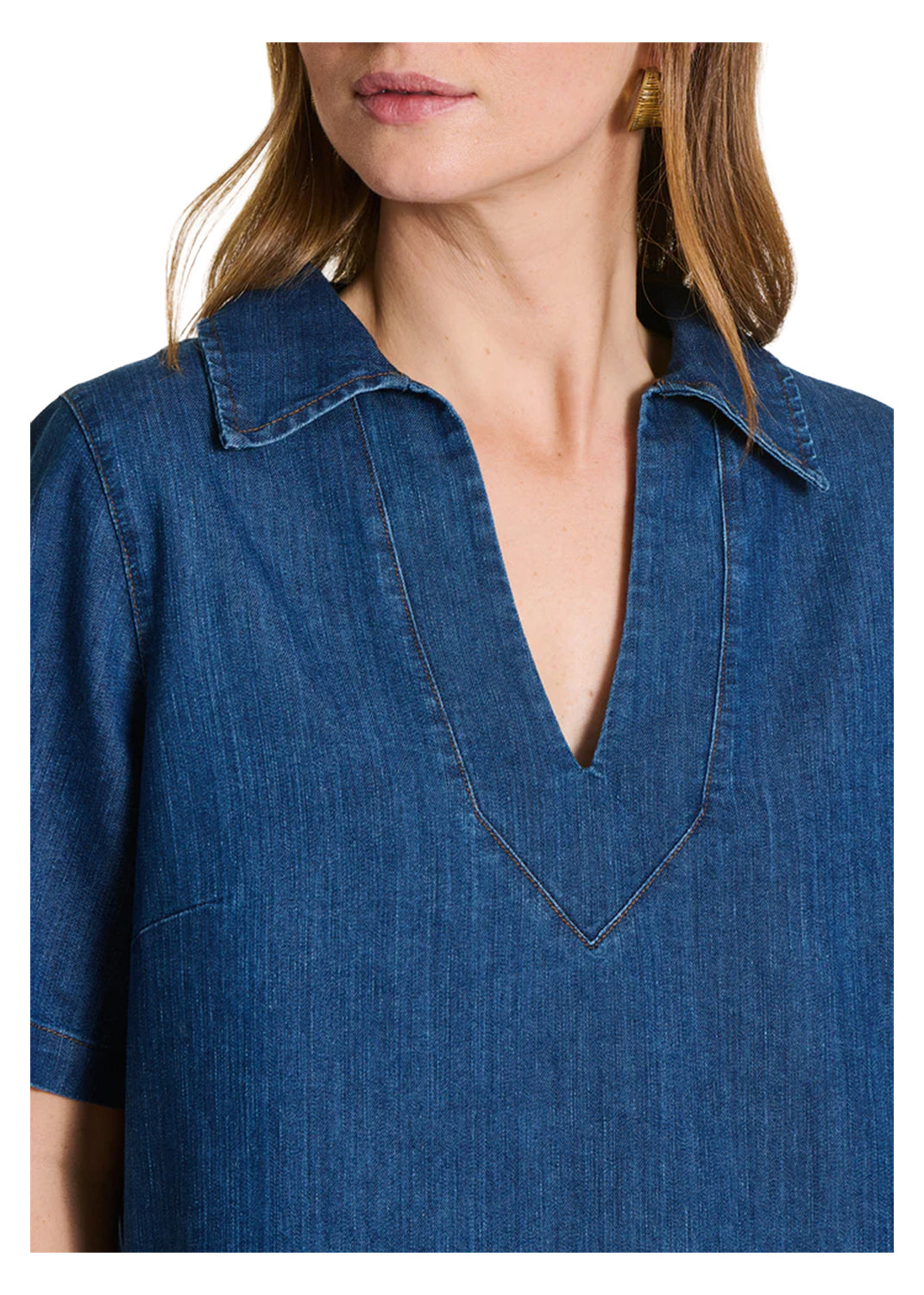 LA FEE MARABOUTEE RO-FRIDA-D Abito Denim Plissè Made in Italy