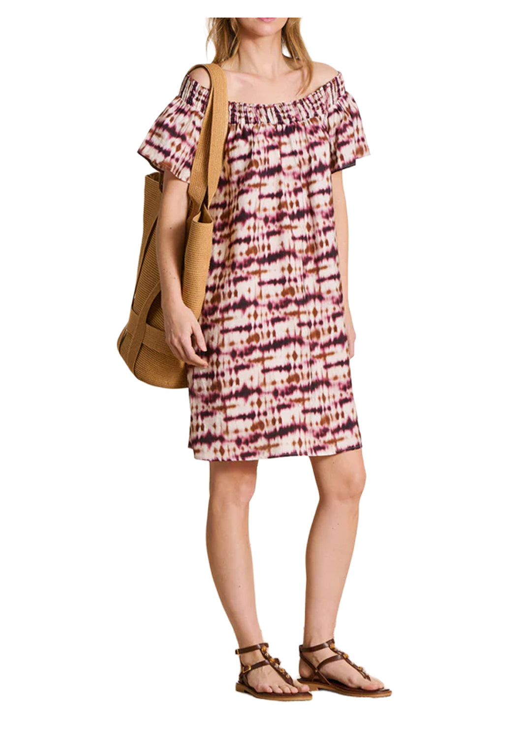 RO-FUNA-C LA FEE MARABOUTEE Abito Tie-Dye Spalle Scoperte