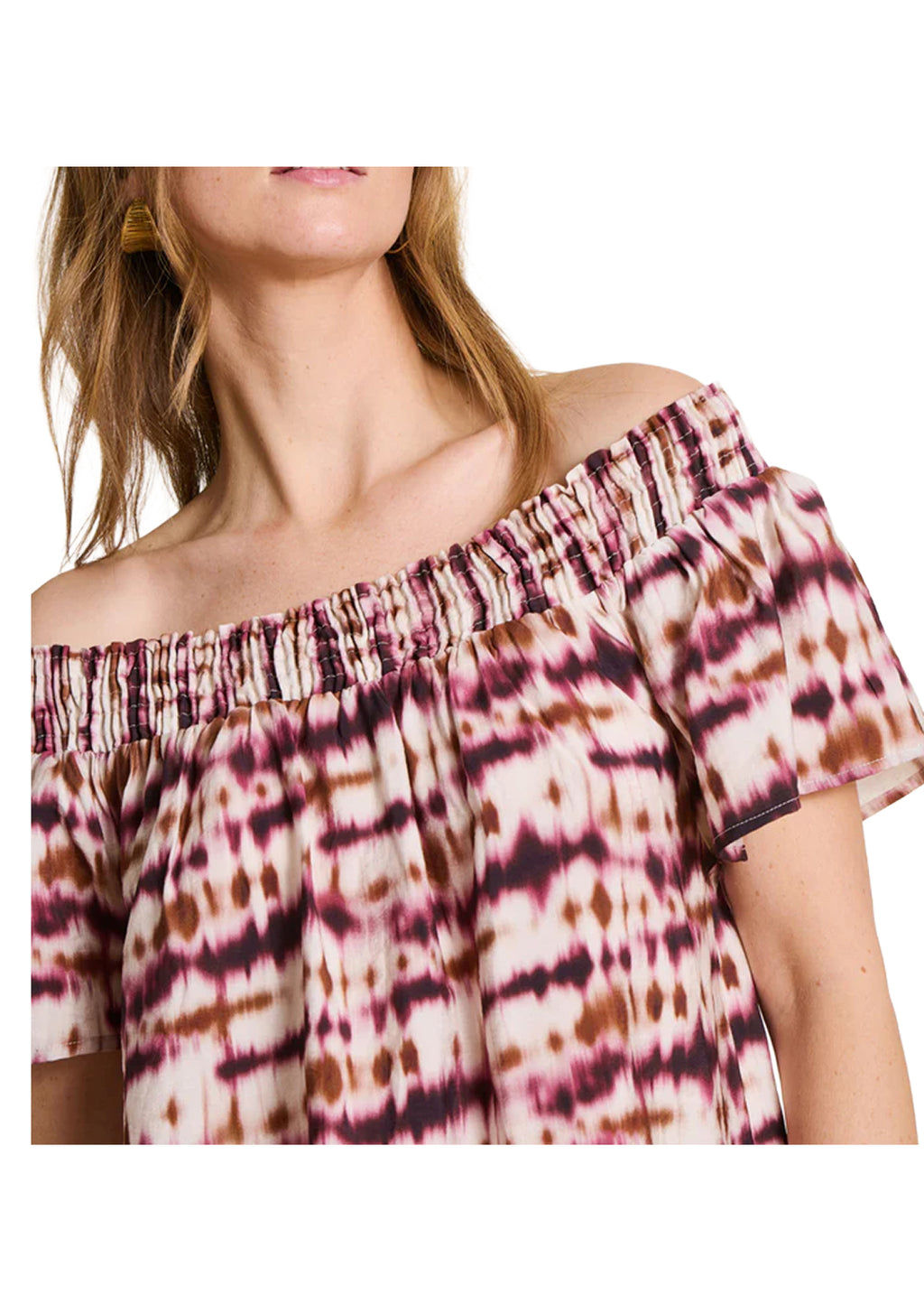RO-FUNA-C LA FEE MARABOUTEE Abito Tie-Dye Spalle Scoperte