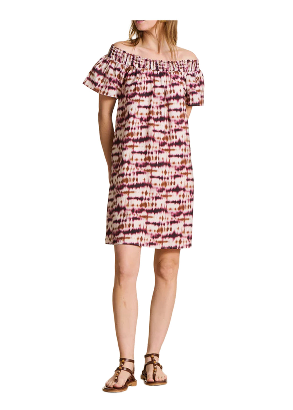 RO-FUNA-C LA FEE MARABOUTEE Abito Tie-Dye Spalle Scoperte