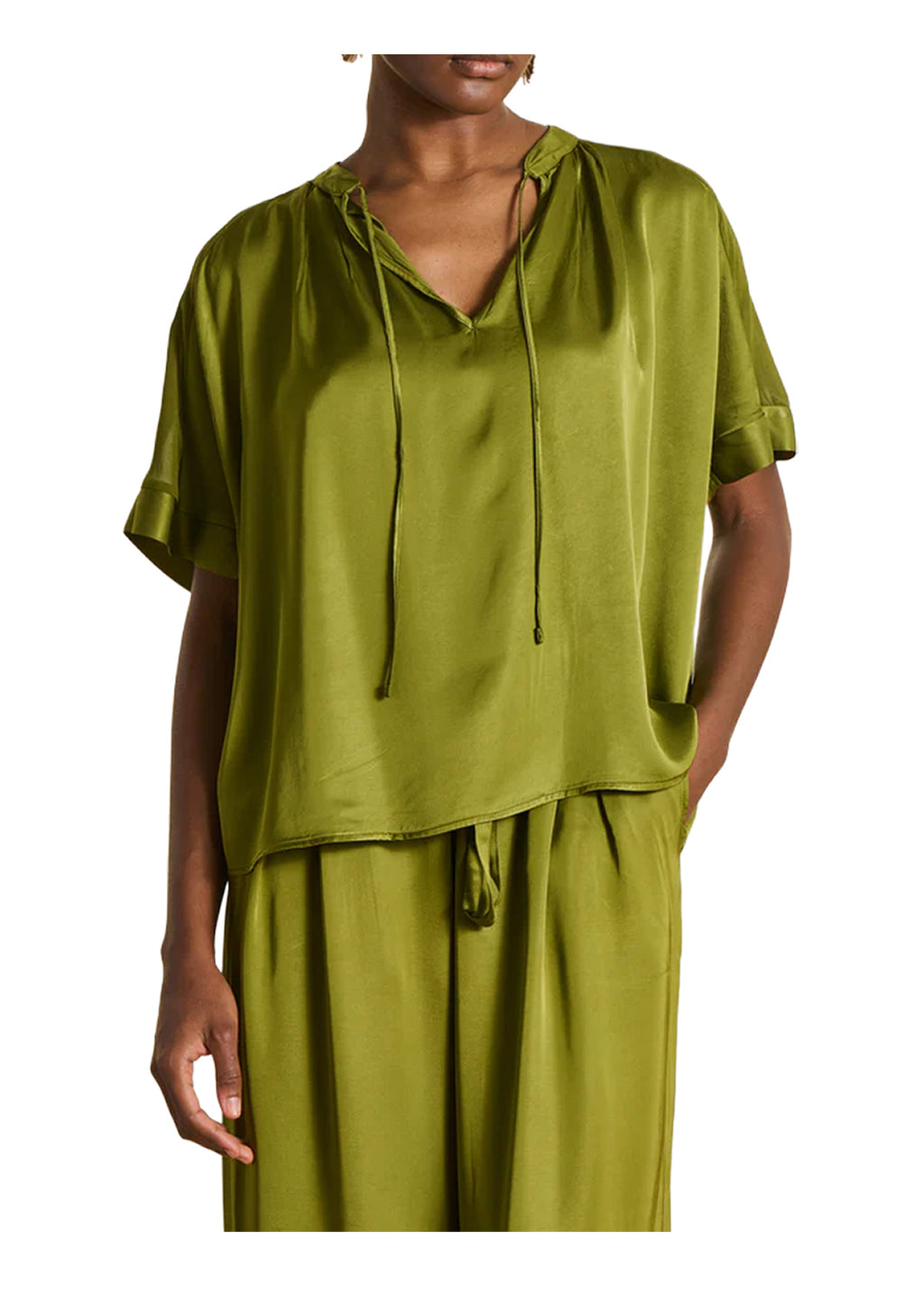 LA FEE MARABOUTEE TO-FELINA-R Blusa Donna Satin Made in Italy