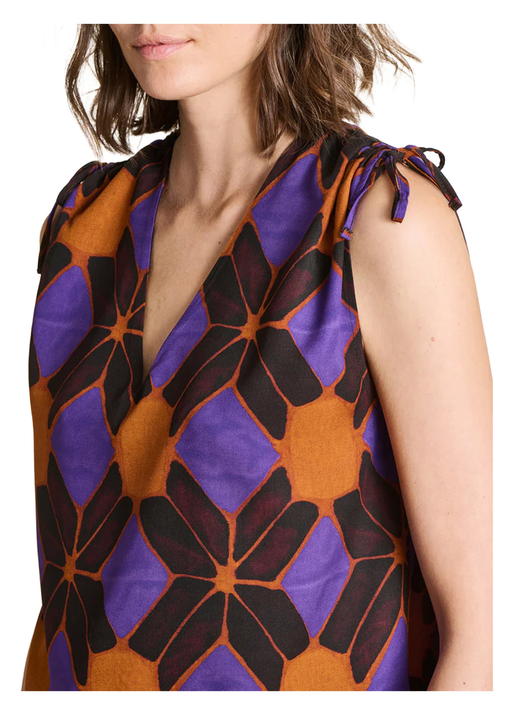 LA FEE MARABOUTEE TO-FISMA top etnico viscosa Made in Italy