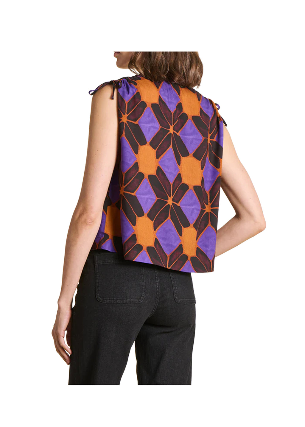 LA FEE MARABOUTEE TO-FISMA top etnico viscosa Made in Italy