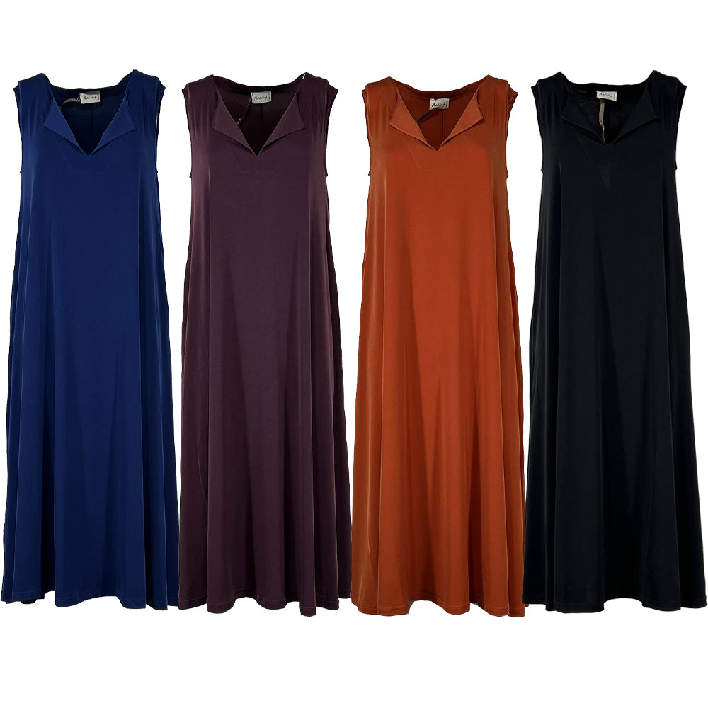 FEELING by JUSTMINE E2699 6108 abito donna Made in Italy