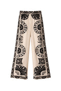 NEKANE GF.ADANNA-00000 pantalone palazzo donna bianco nero viscosa