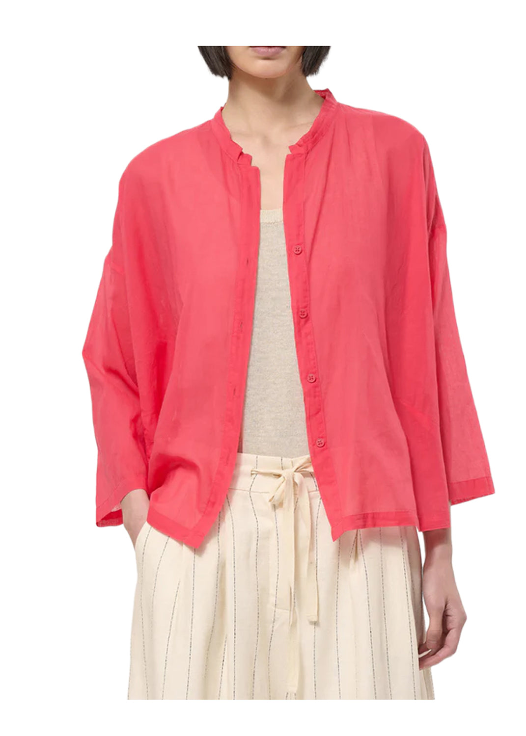 CH-TIRIANE HUMILITY Camicia Voile Cotone Over Made in Italy