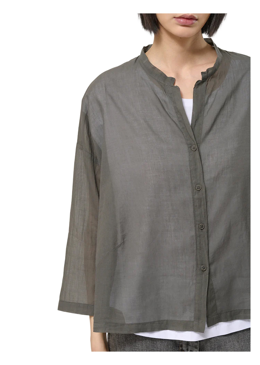 CH-TIRIANE HUMILITY Camicia Voile Cotone Over Made in Italy