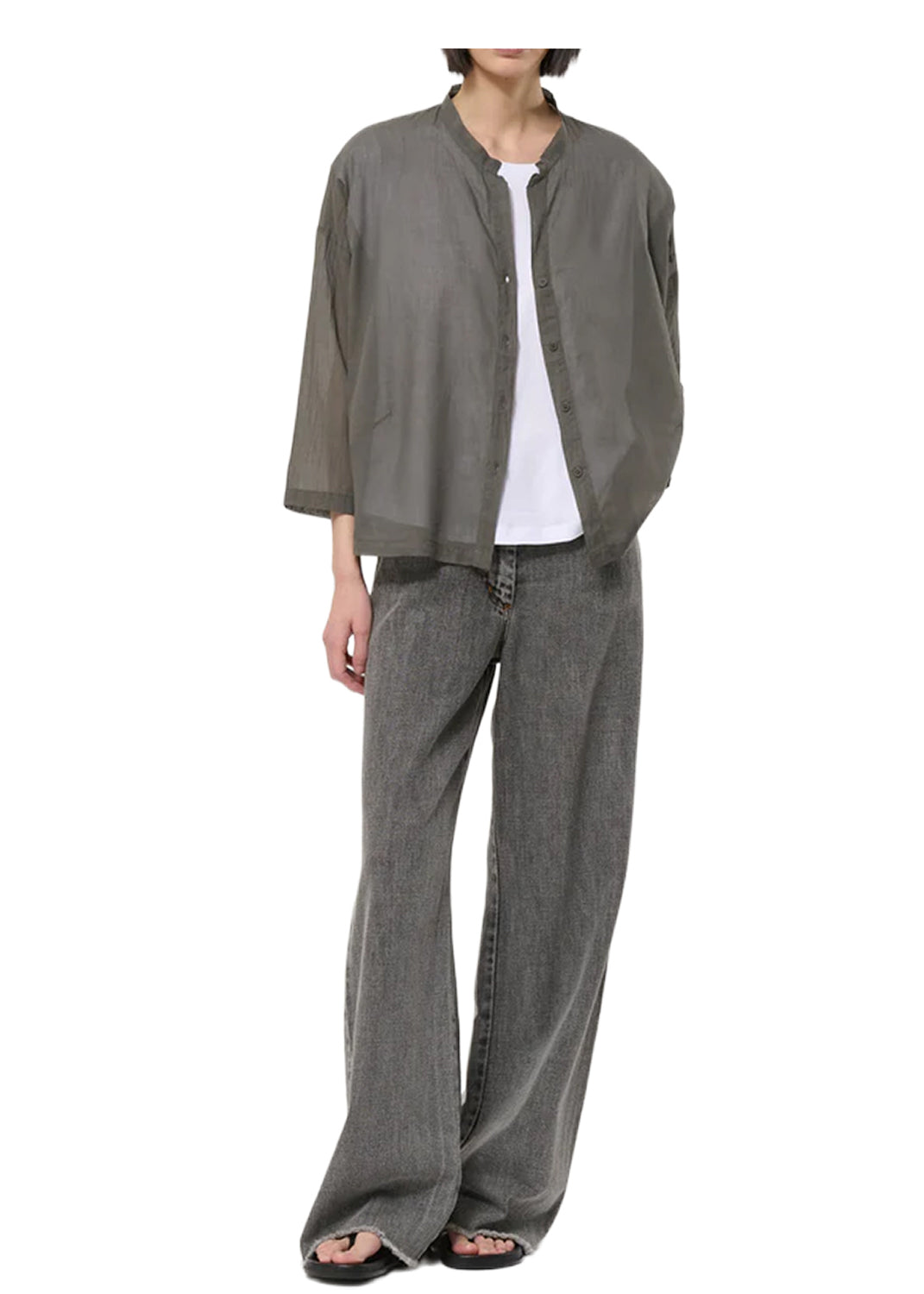 CH-TIRIANE HUMILITY Camicia Voile Cotone Over Made in Italy
