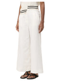PA-LYZEO HUMILITY Pantalone Bull Denim Avorio Vita Alta