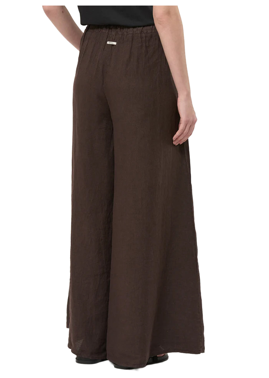 HUMILITY PA-TURBA Pantagonna Donna Lino Marrone Made in Italy