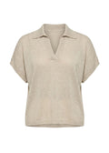 HUMILITY PU-LESIR Polo Donna Beige Made in Italy