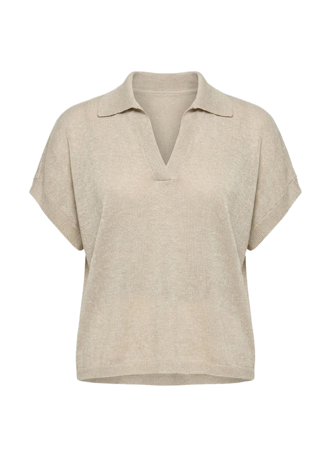 HUMILITY PU-LESIR Polo Donna Beige Made in Italy