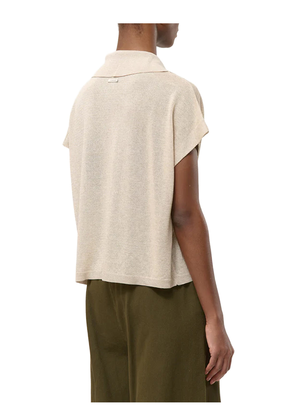 HUMILITY PU-LESIR Polo Donna Beige Made in Italy