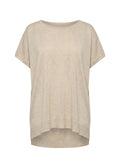HUMILITY PU-LOREO Maglia Donna Over Beige Made in Italy