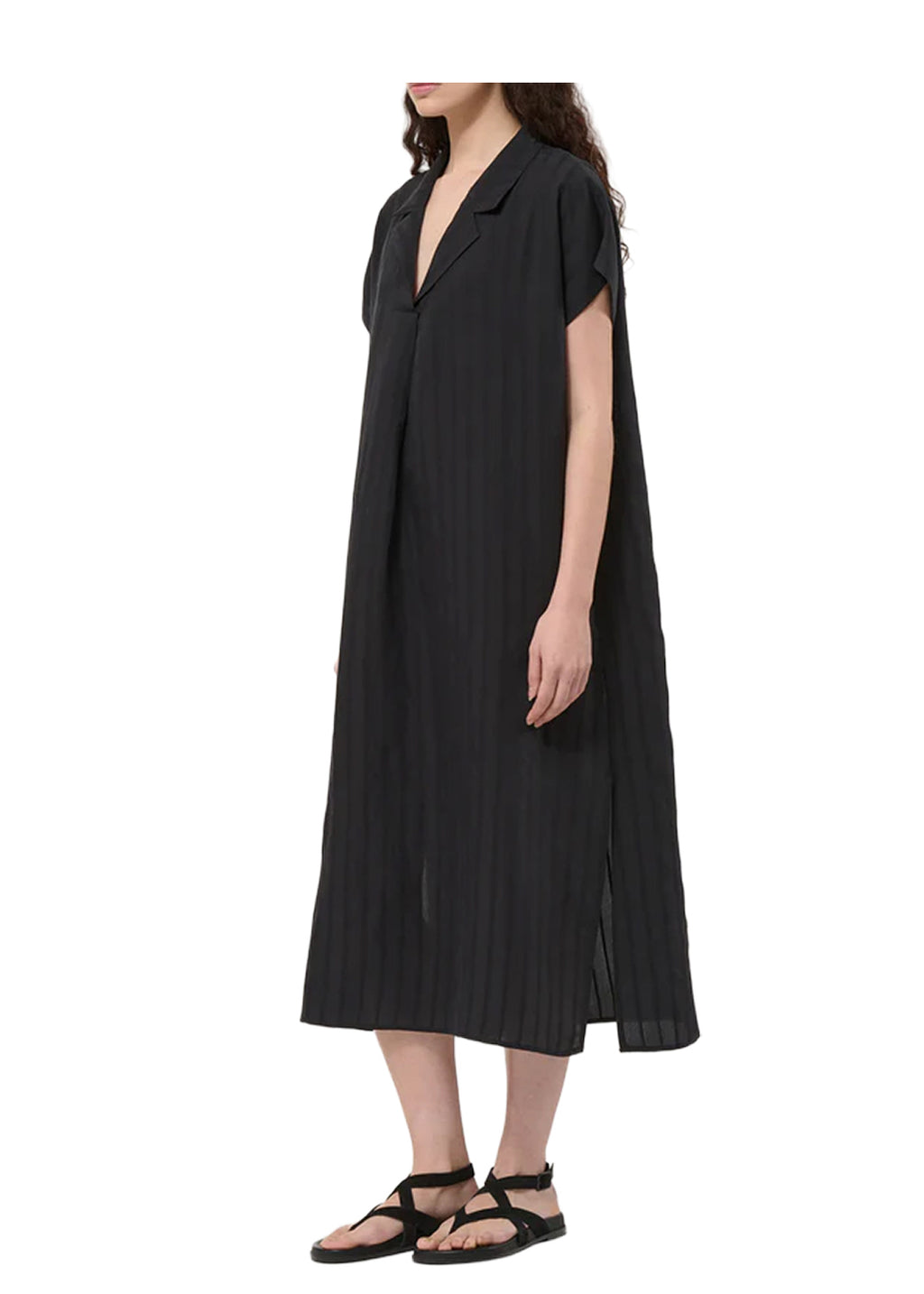 HUMILITY BABETO-J Abito Donna Nero Lyocell Made in Italy
