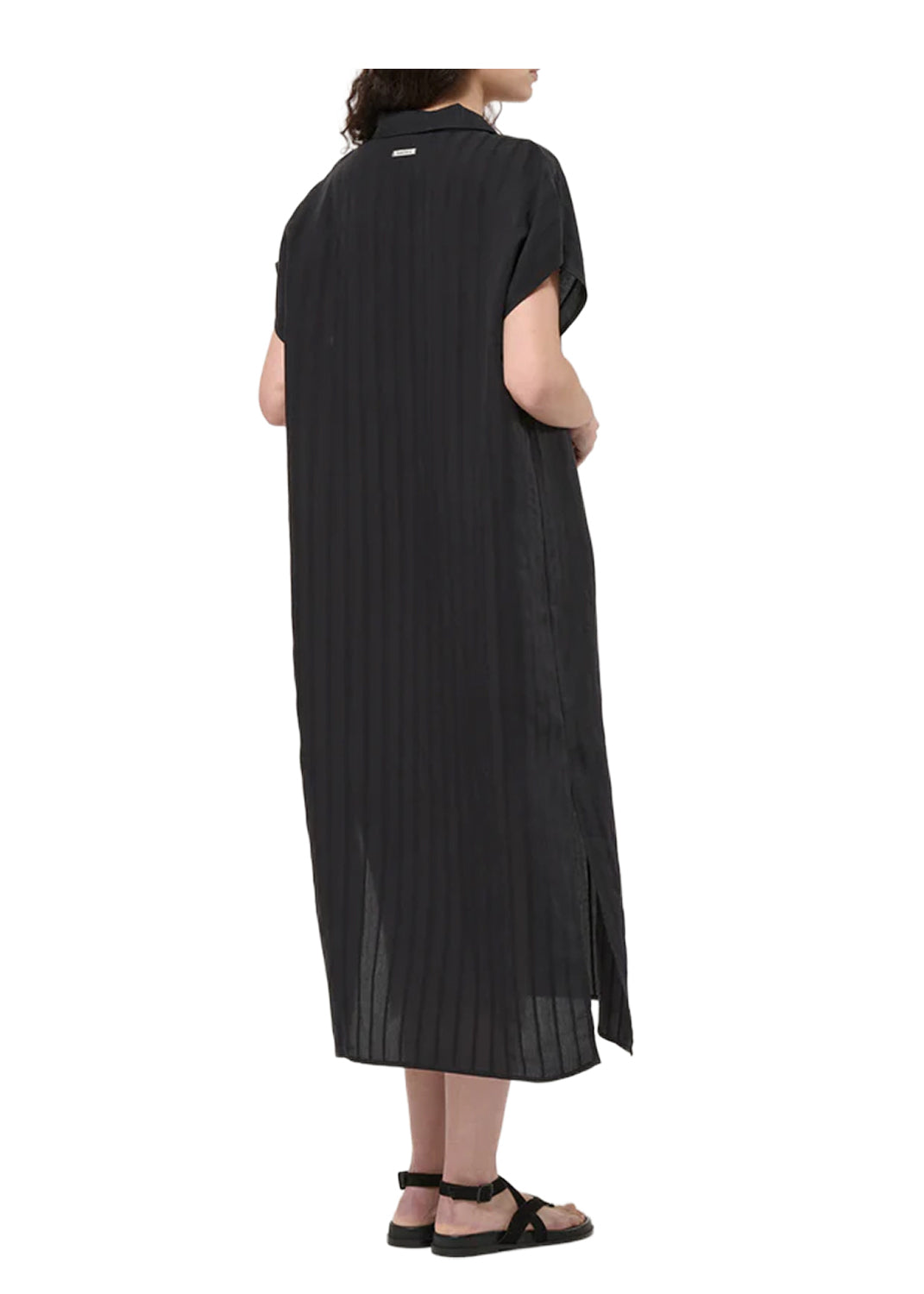 HUMILITY BABETO-J Abito Donna Nero Lyocell Made in Italy