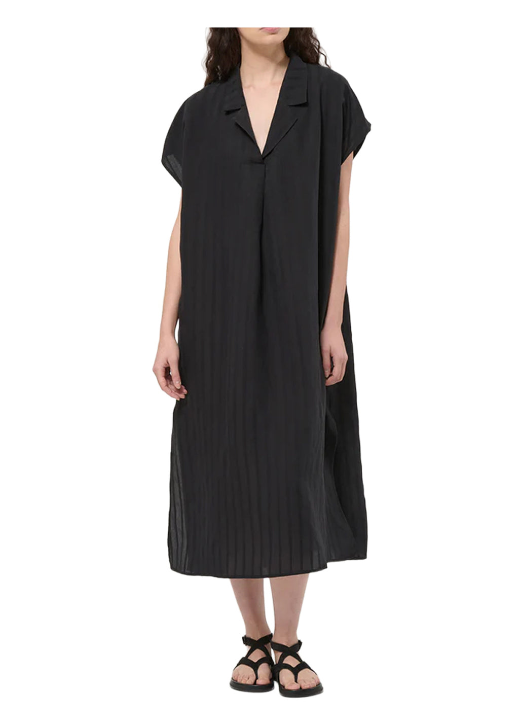 HUMILITY BABETO-J Abito Donna Nero Lyocell Made in Italy