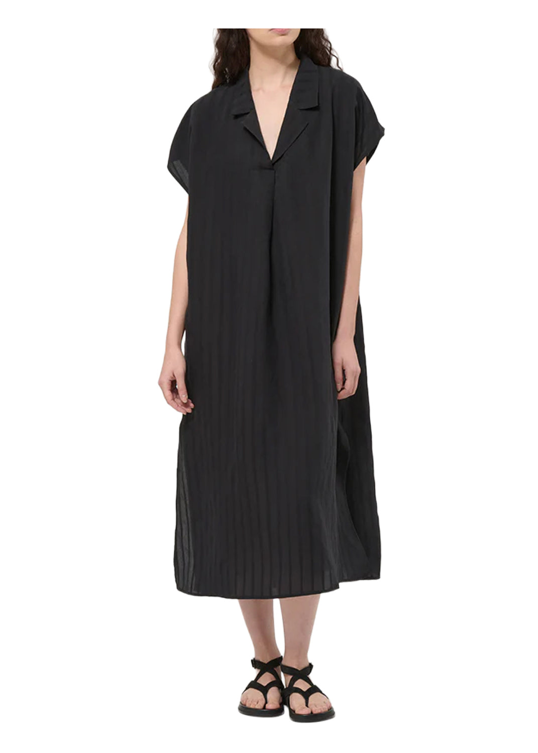 HUMILITY BABETO-J Abito Donna Nero Lyocell Made in Italy