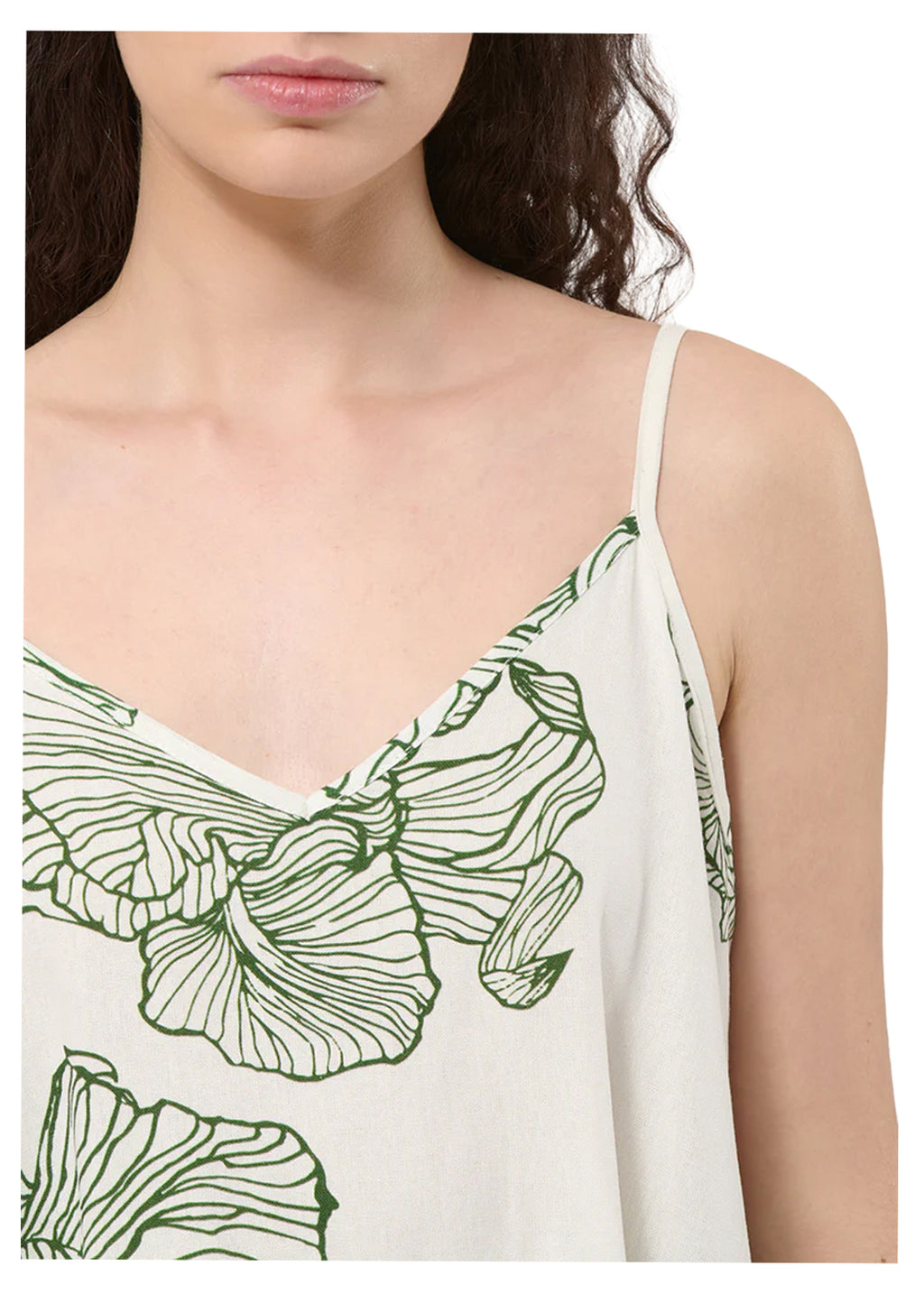 HUMILITY RO-LEVANA Abito Donna Fiori Verde Made in Italy