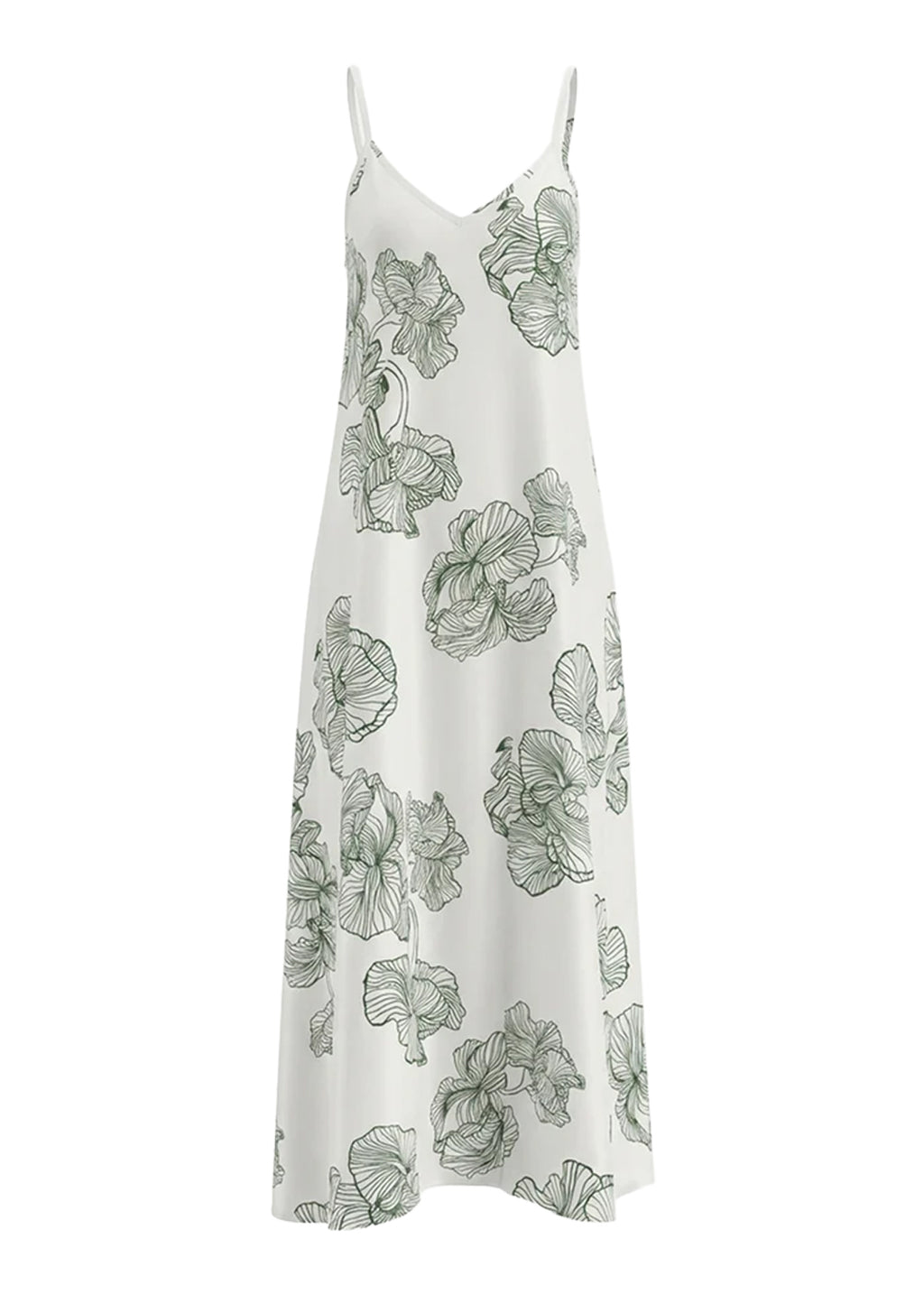 HUMILITY RO-LEVANA Abito Donna Fiori Verde Made in Italy
