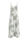 HUMILITY RO-LEVANA Abito Donna Fiori Verde Made in Italy