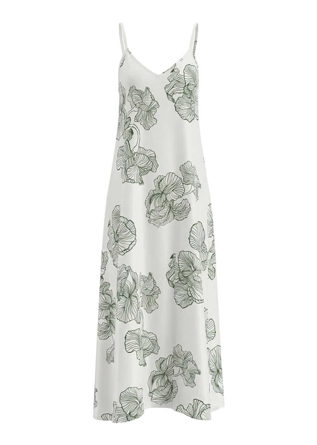 HUMILITY RO-LEVANA Abito Donna Fiori Verde Made in Italy