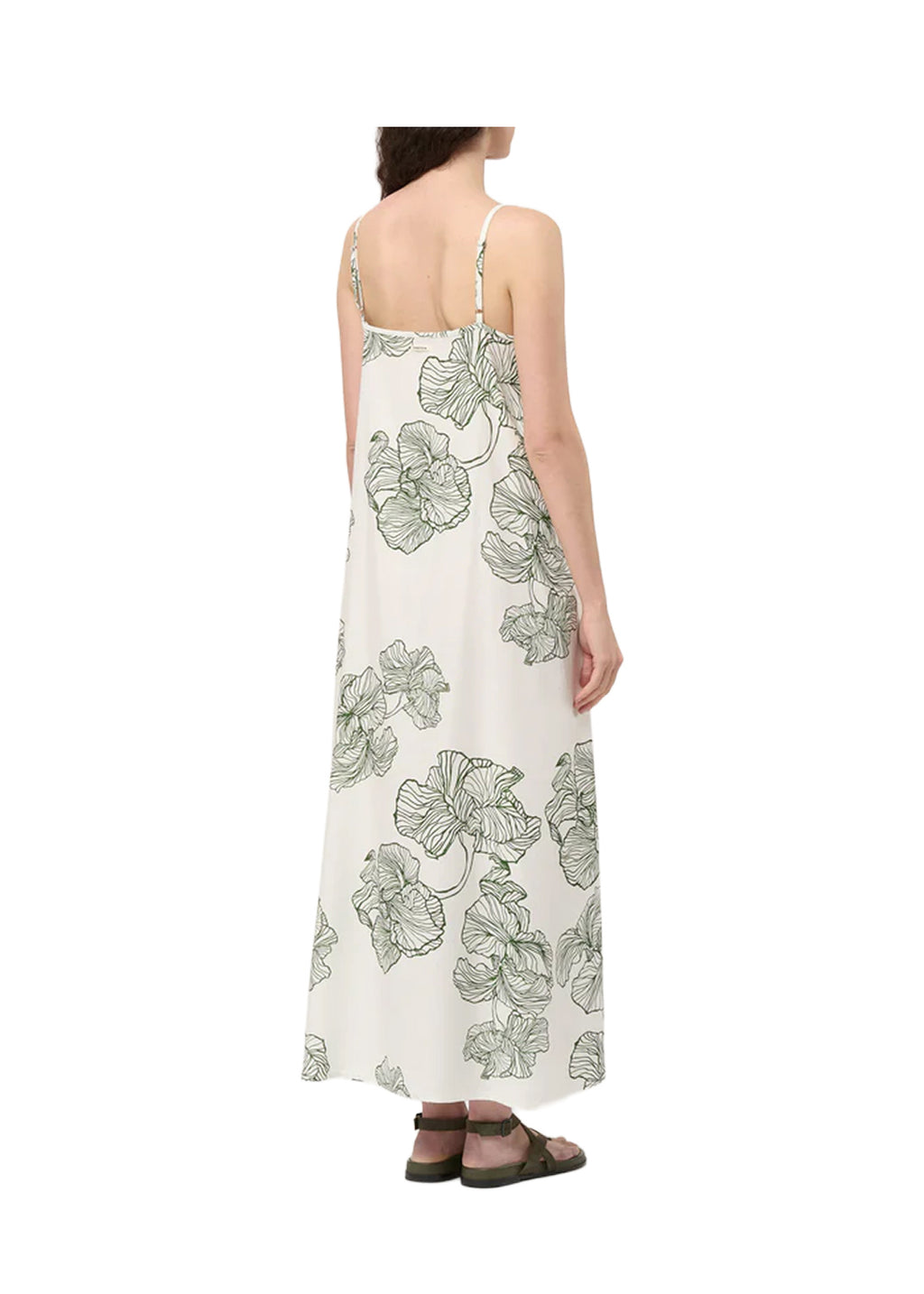HUMILITY RO-LEVANA Abito Donna Fiori Verde Made in Italy
