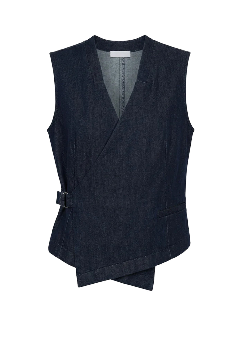 VE-LOZAN HUMILITY Gilet Denim Scuro Incrociato