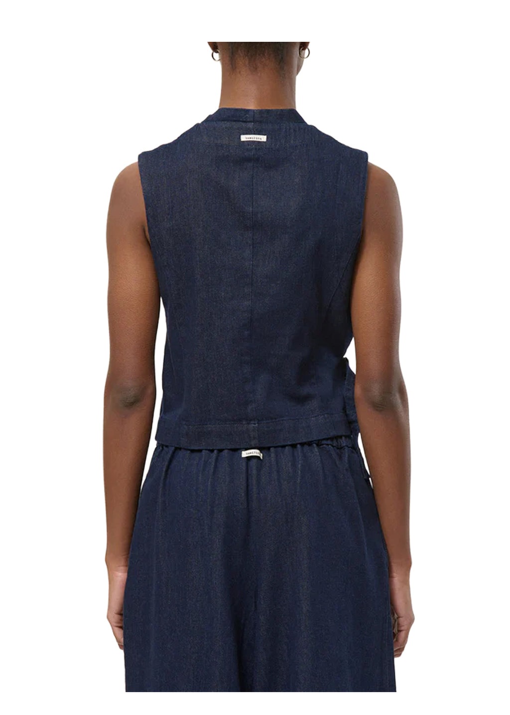 VE-LOZAN HUMILITY Gilet Denim Scuro Incrociato