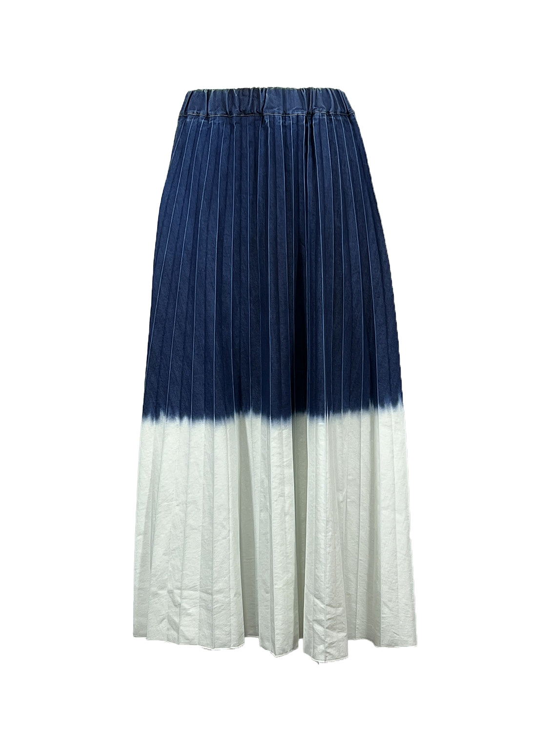 LA FEE MARABOUTEE JU-DONUT-T Gonna Denim Plissè Tie-Dye