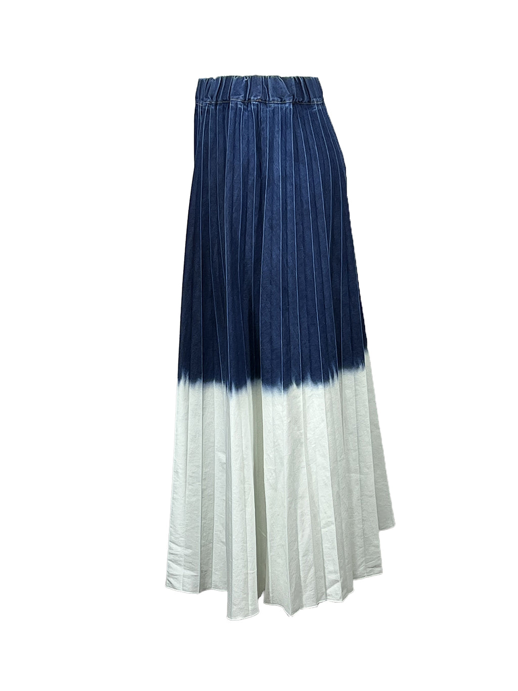 LA FEE MARABOUTEE JU-DONUT-T Gonna Denim Plissè Tie-Dye