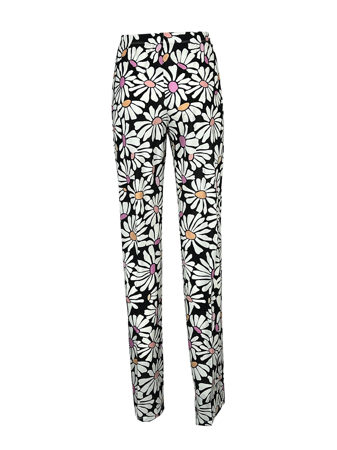 PA23JS DAISIES THE ABITO MILANO Pantaloni Palazzo Made Italy
