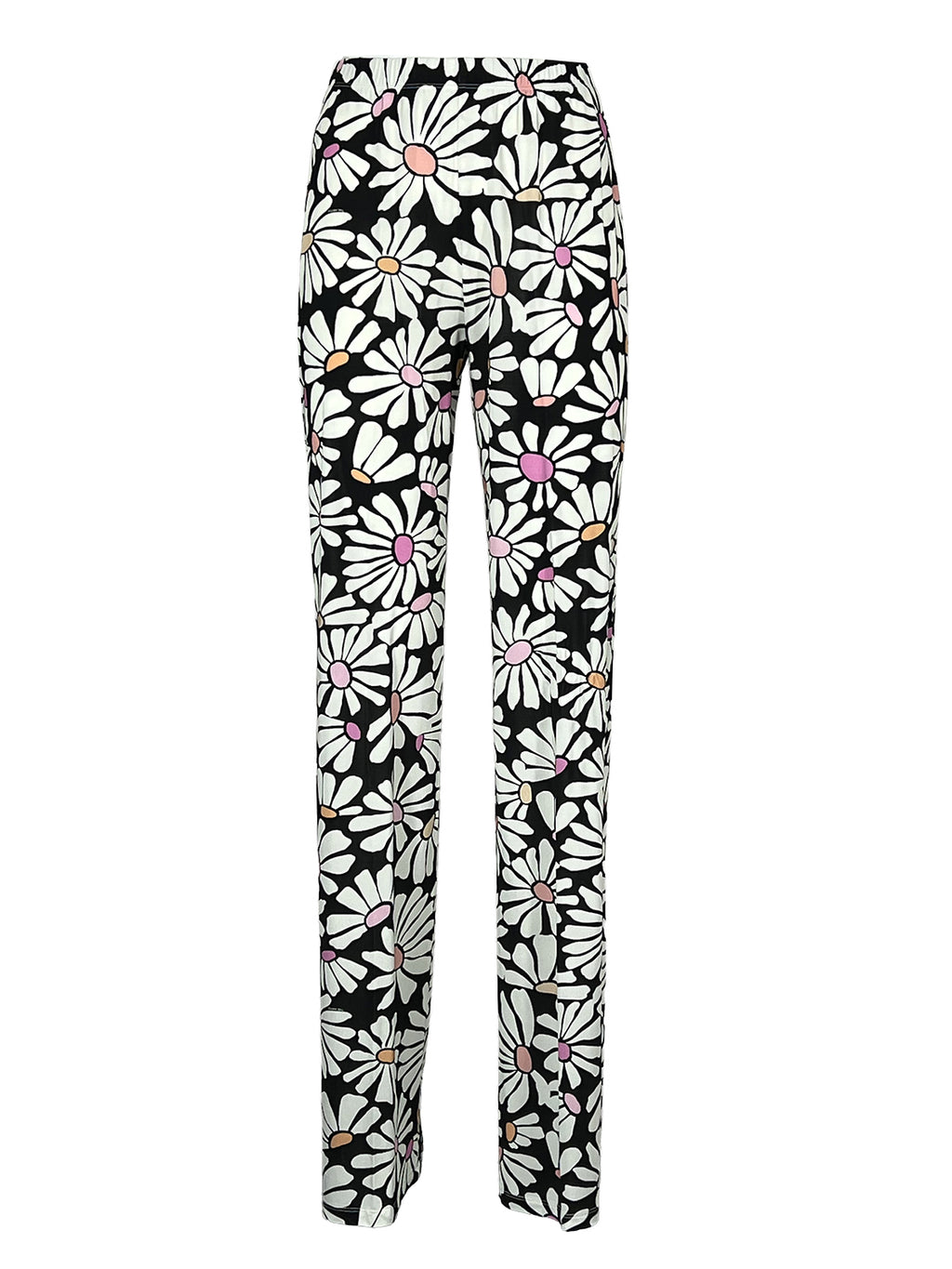 PA23JS DAISIES THE ABITO MILANO Pantaloni Palazzo Made Italy
