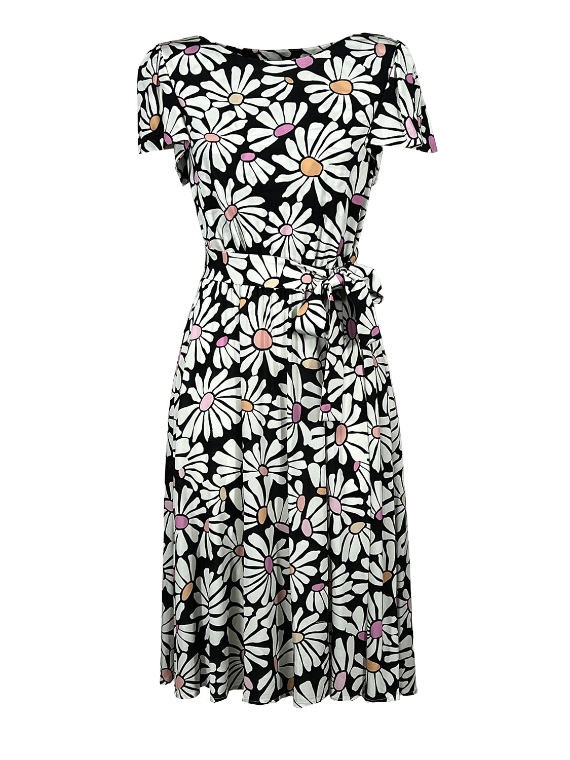 AB33JS DAISIES THE ABITO MILANO Abito maniche aletta A Fiori Made in Italy