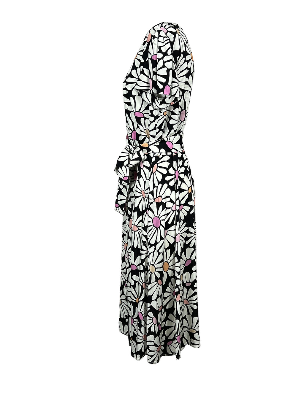 AB33JS DAISIES THE ABITO MILANO Abito maniche aletta A Fiori Made in Italy