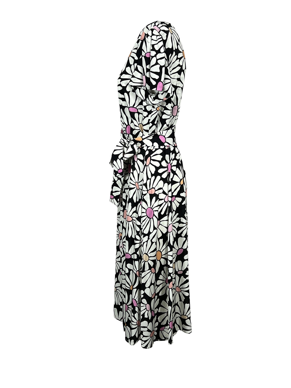 AB33JS DAISIES THE ABITO MILANO Abito maniche aletta A Fiori Made in Italy