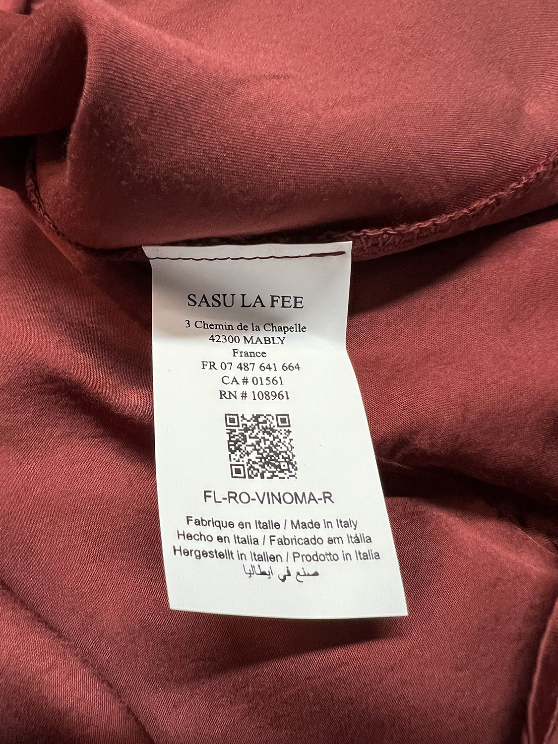 RO-VINOMA LA FEE MARABOUTEE Abito Satin Seta Made in Italy