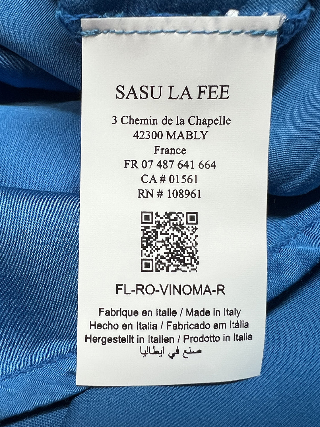 RO-VINOMA LA FEE MARABOUTEE Abito Satin Seta Made in Italy