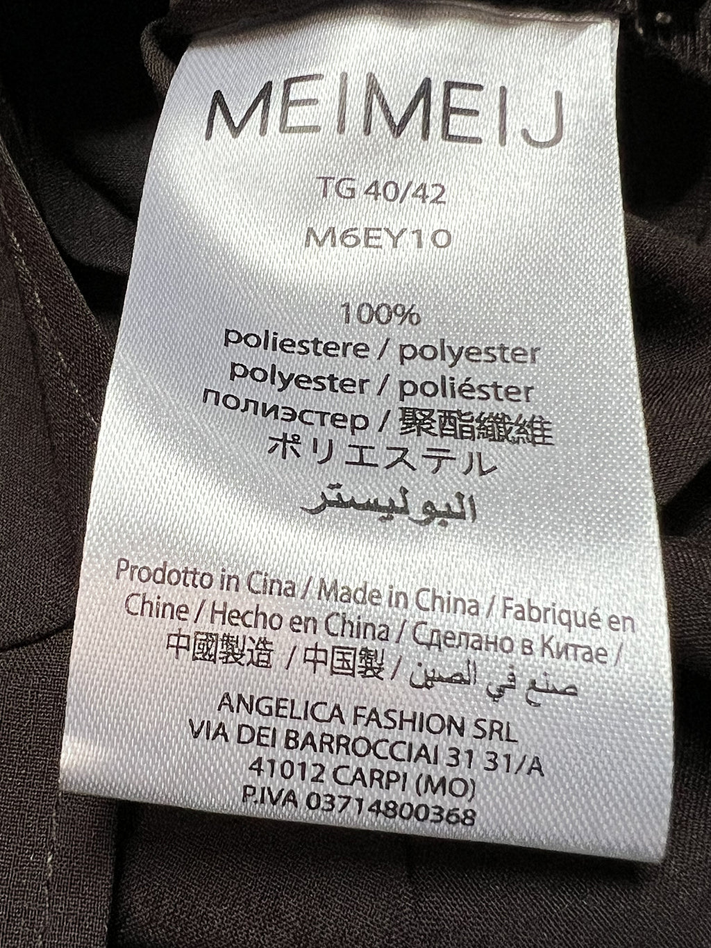 M6EY10 MEIMEIJ Blusa Plissè Rombi Marrone
