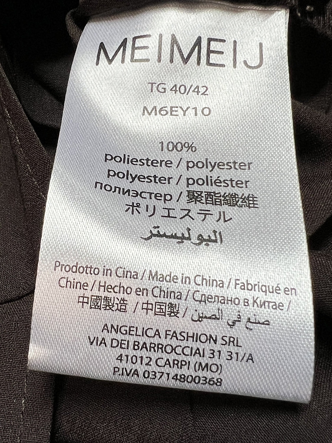 M6EY10 MEIMEIJ Blusa Plissè Rombi Marrone