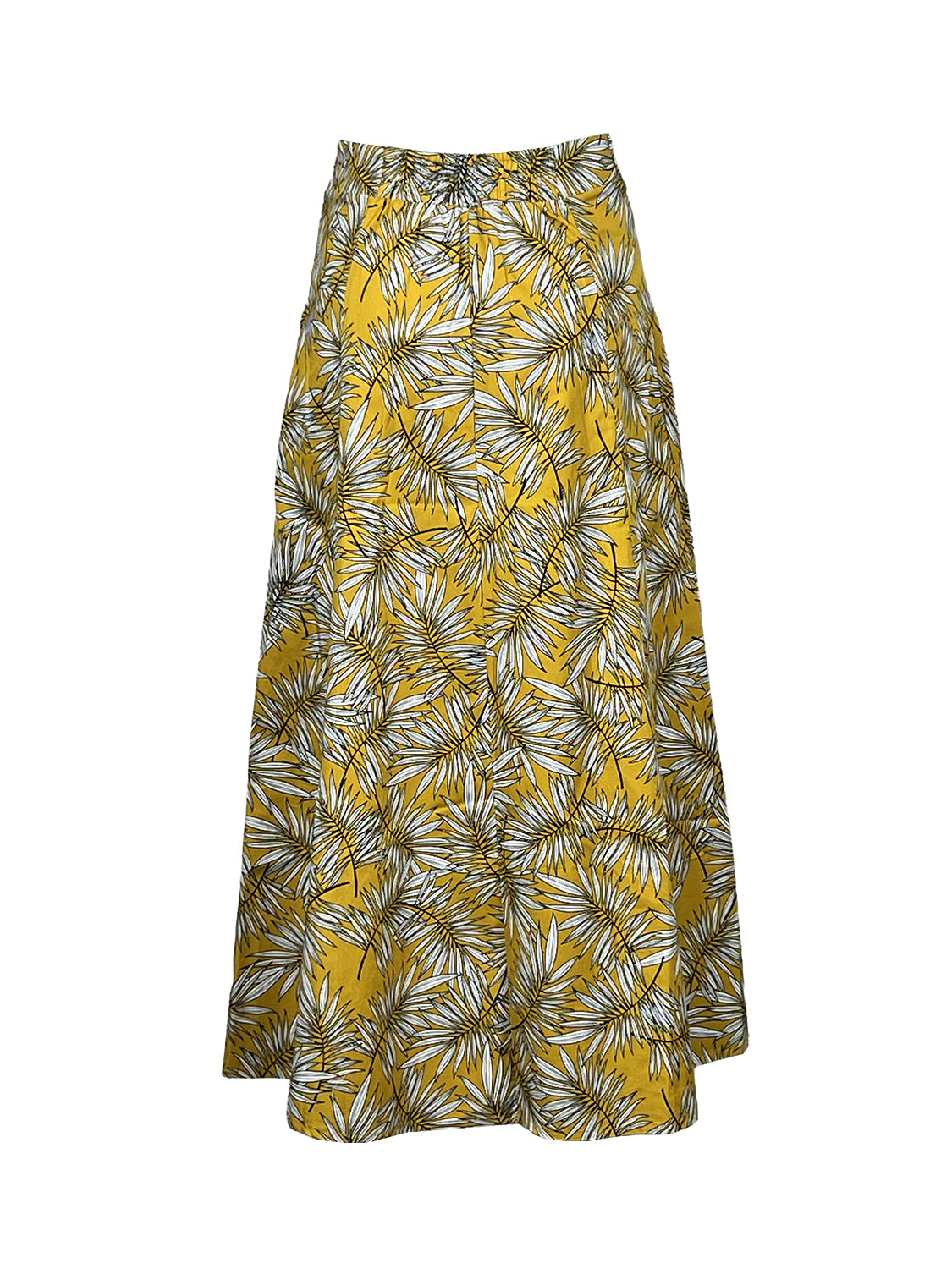 MARIANNE LA FEE MARABOUTEE Gonna Foglie Giallo Bianco Nero MADE IN ITALY
