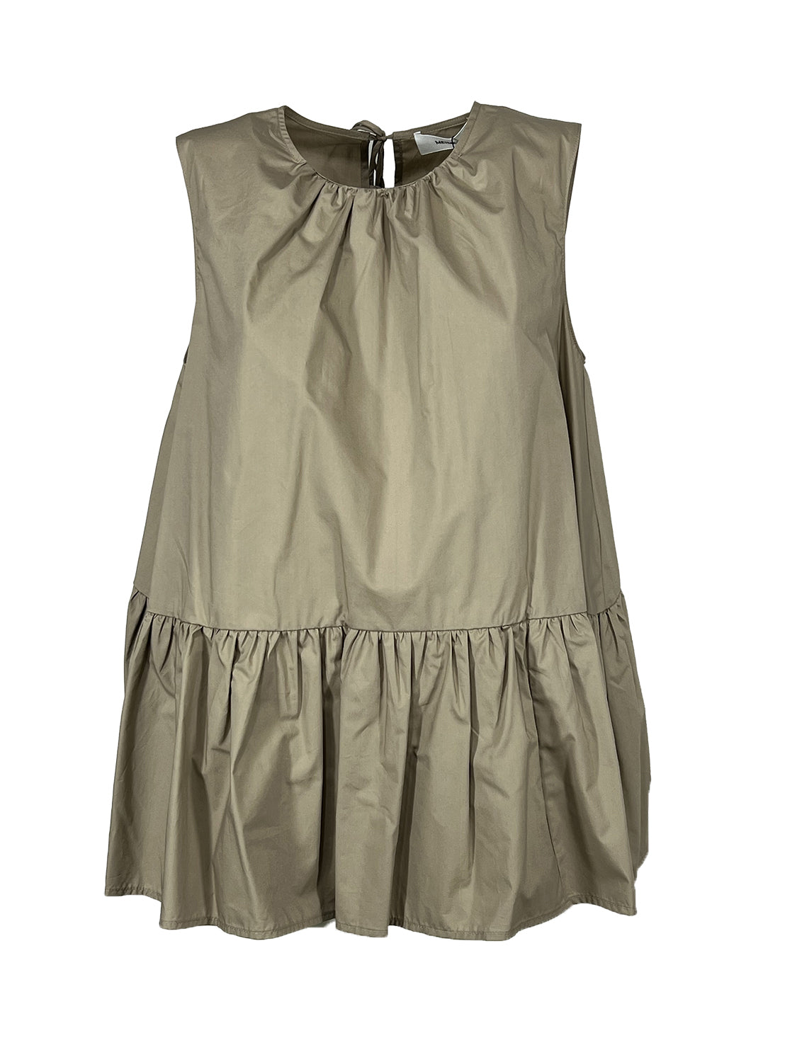 MEIMEIJ Top Donna Ampio Senza Maniche con Volant e Laccetti M6EA26